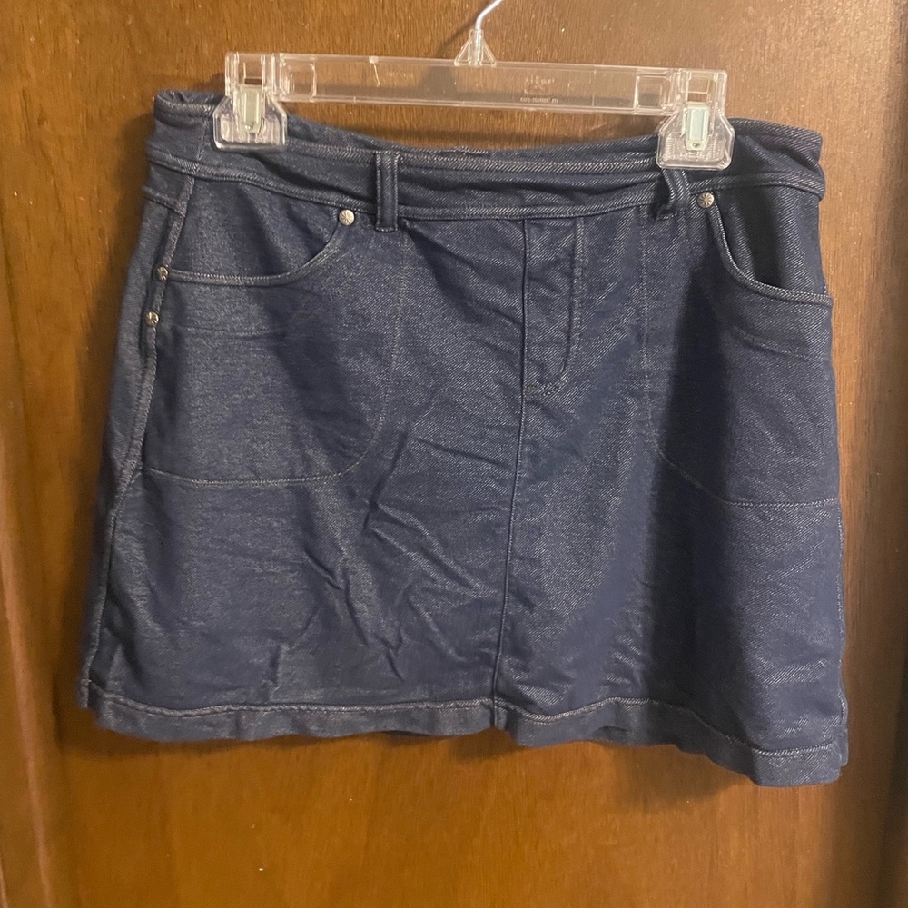Denim stretch skort